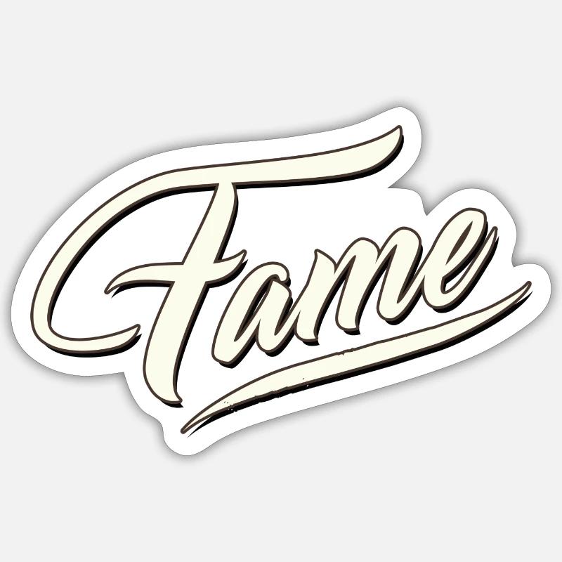 berømmelse berømt populær vinder kendt Sticker størrelse S (10 x 10 cm)
