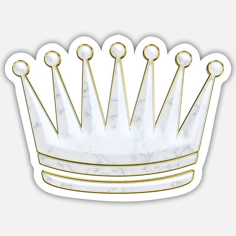 Crown 17 - Sticker size S (10 x 10 cm) - white matte