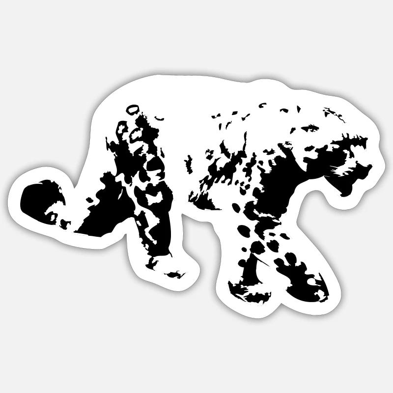 Snow leopard - Sticker size S (10 x 10 cm) - white matte
