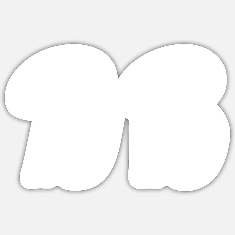 BB - Sticker Größe S (10 x 10 cm) - Mattweiß