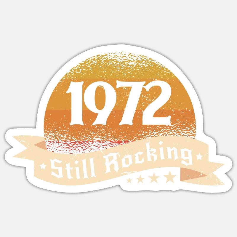 1972 - Sticker Größe S (10 x 10 cm) - Mattweiß