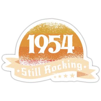 1954 - Sticker size S (10 x 10 cm) - white matte - Front