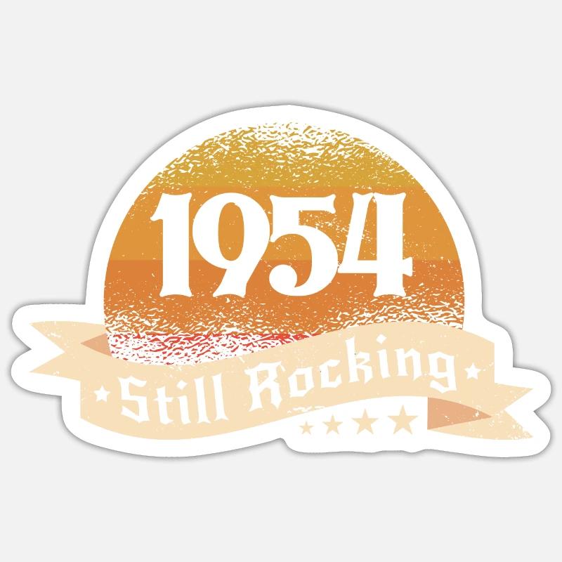 1954 - Sticker taille S (10 x 10 cm) - blanc mat