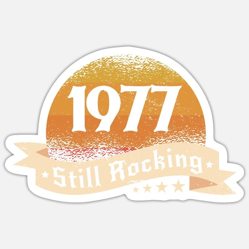 1977 - Sticker size S (10 x 10 cm) - white matte