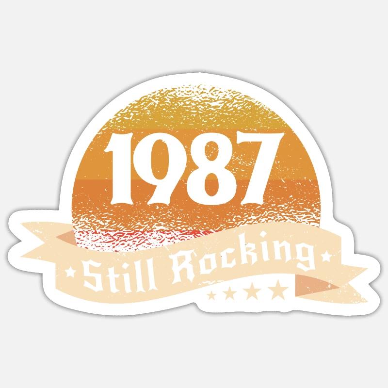 1987 - Sticker taille S (10 x 10 cm) - blanc mat