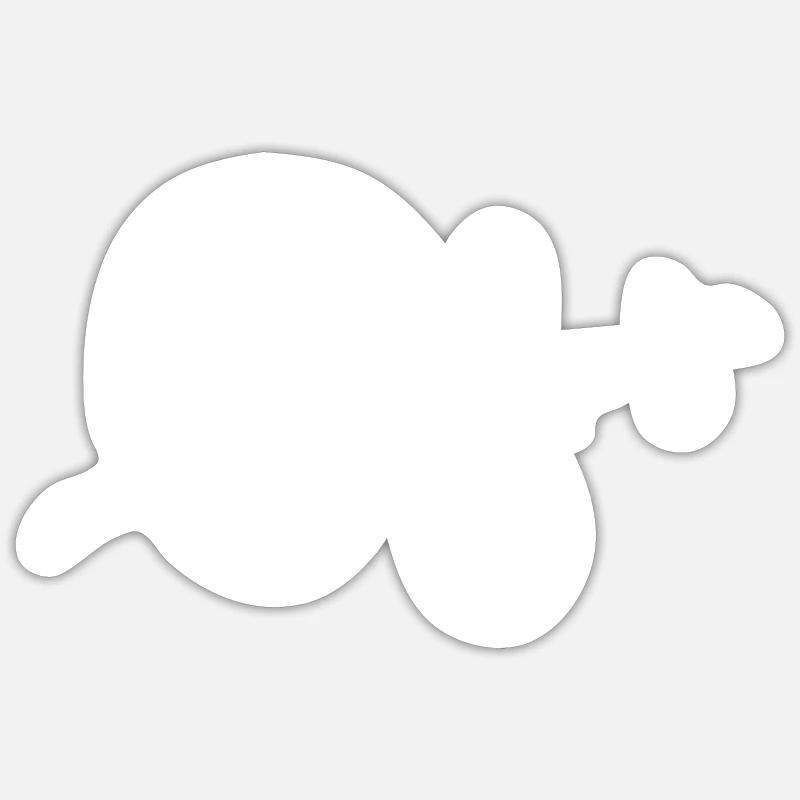 Fechten Fechter Degen Säbel Geschenk - Sticker Größe S (10 x 10 cm) - Mattweiß