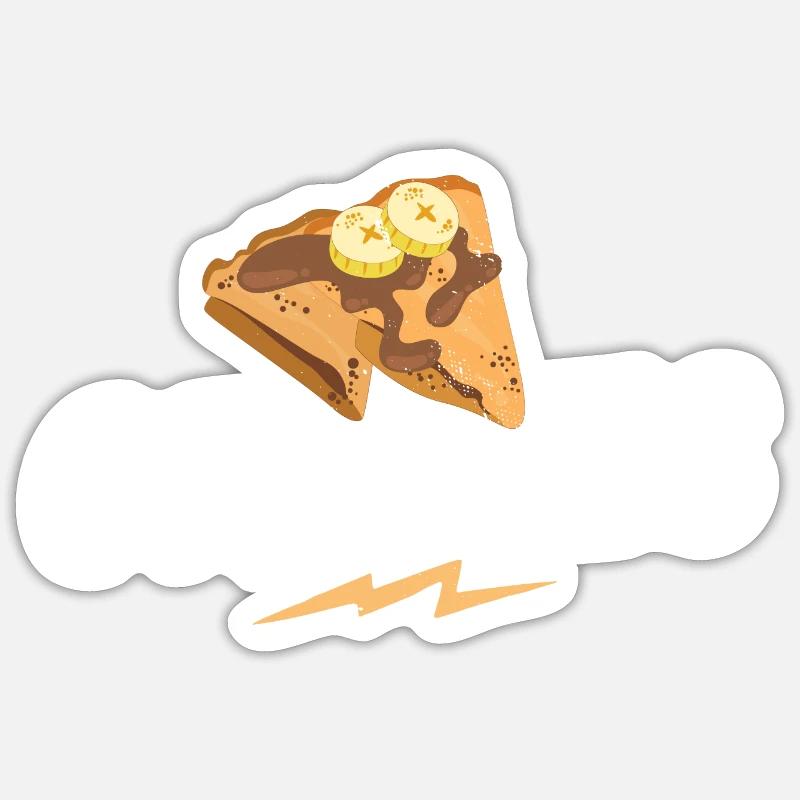 Crepes, Backen, Eierkuchen, Pfannkuchen - Sticker Größe S (10 x 10 cm) - Mattweiß