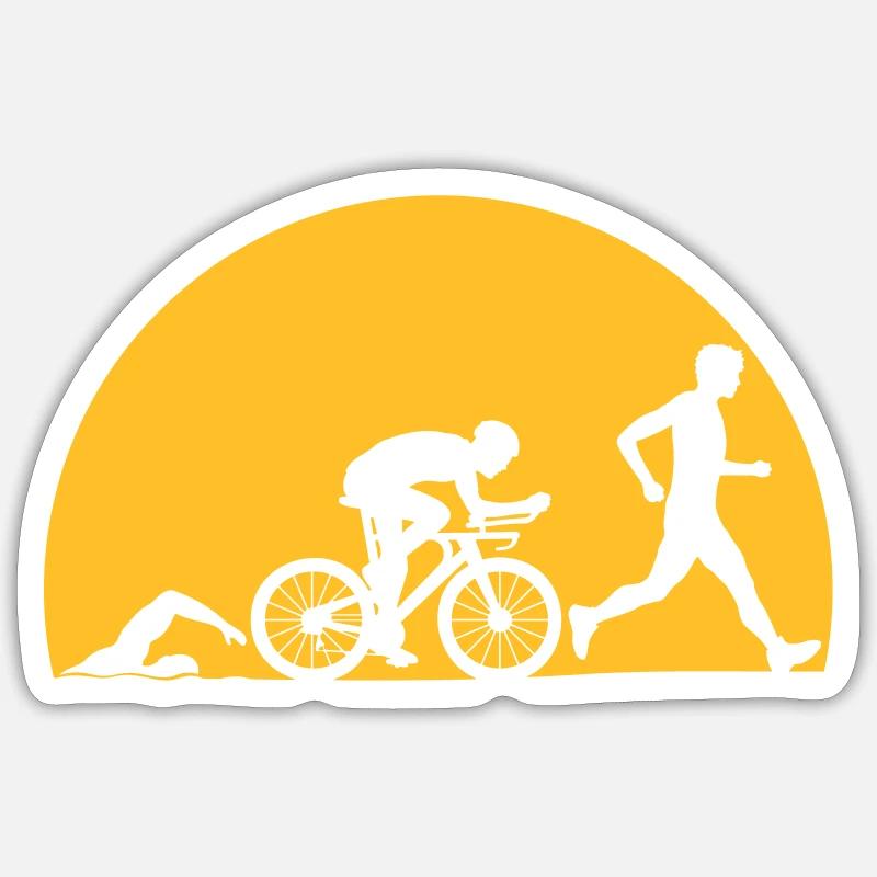 Sun Sport Triathlon - Sticker taille S (10 x 10 cm) - blanc mat