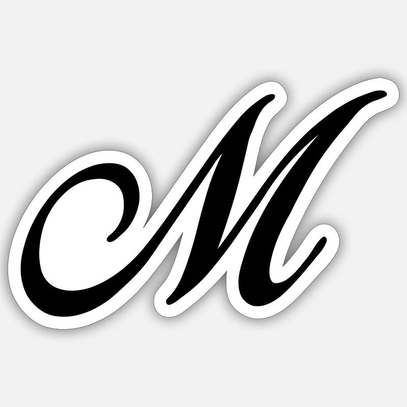 M - Sticker Größe S (10 x 10 cm) - Mattweiß