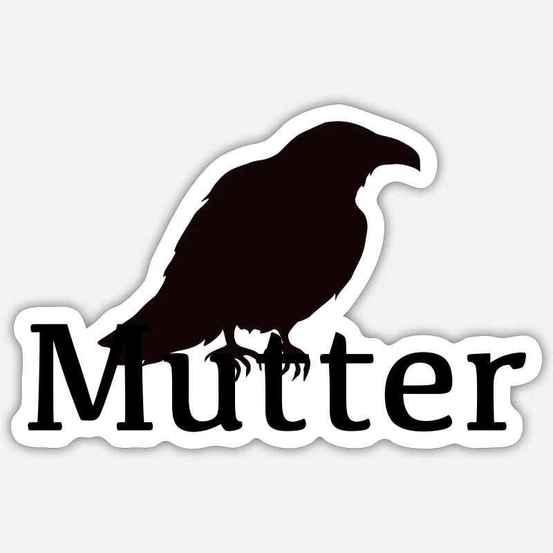 Raben Mutter Sticker Größe S (10 x 10 cm)