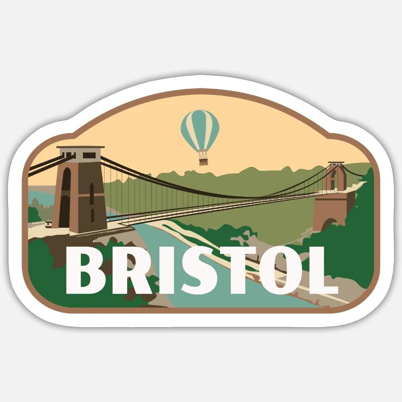 Bristol - Sticker size S (10 x 10 cm) - white matte