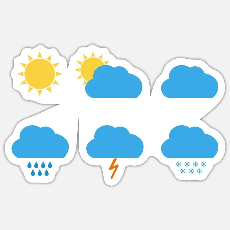Weather Symbols Sticker size S (10 x 10 cm)
