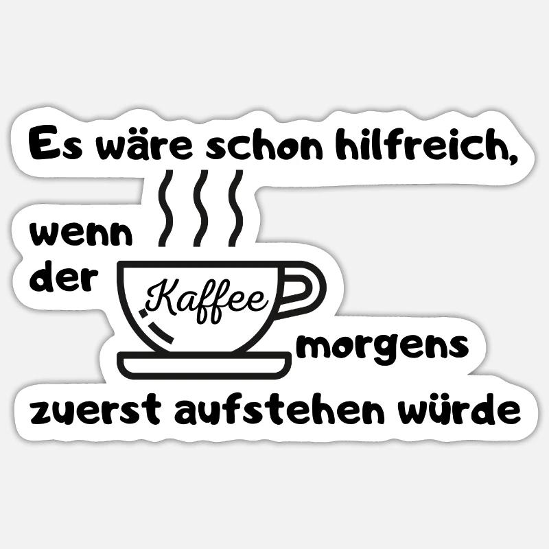 Kaffe Sticker Größe S (10 x 10 cm)