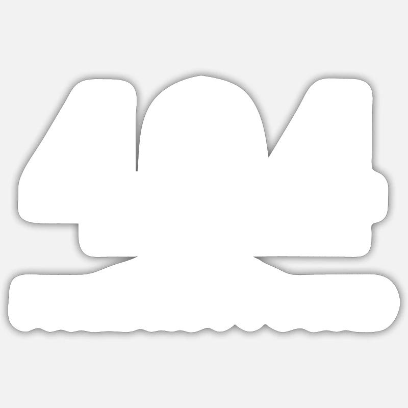 404 page not found - Sticker taille S (10 x 10 cm) - blanc mat