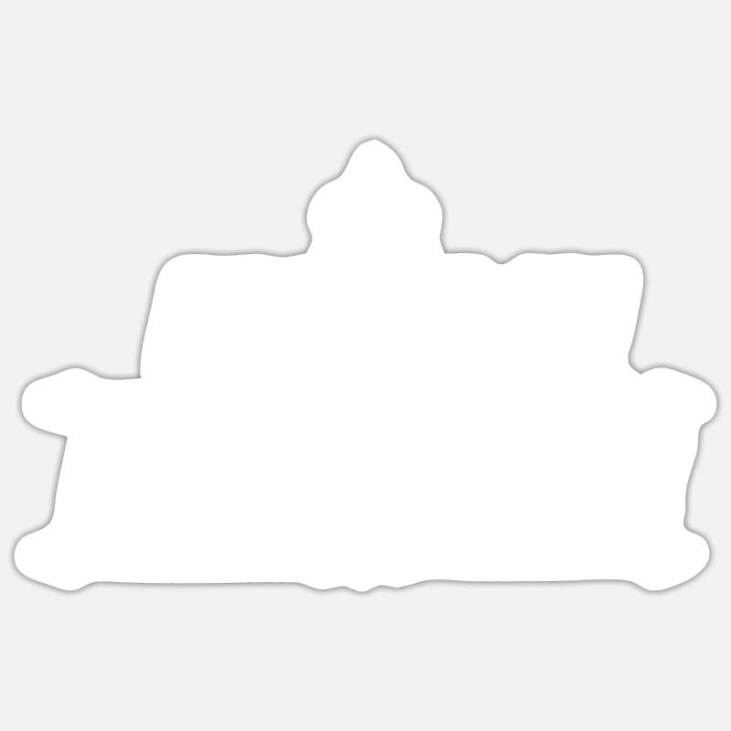 Mannheim Monnem - Sticker taille S (10 x 10 cm) - blanc mat