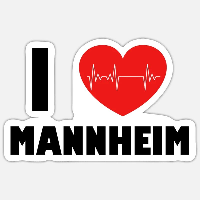 Mannheim Monnem - Sticker size S (10 x 10 cm) - white matte