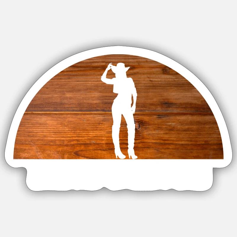 Danse en ligne - Sticker taille S (10 x 10 cm) - blanc mat