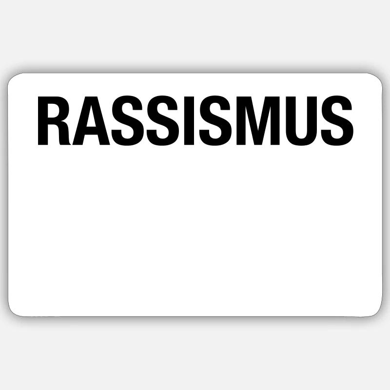 Rassismus schadet der Seele - Sticker Größe S (10 x 10 cm) - Mattweiß