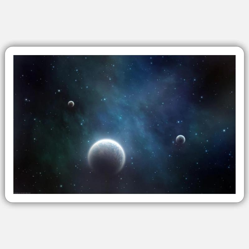 Galaxy - Sticker Größe S (10 x 10 cm) - Mattweiß