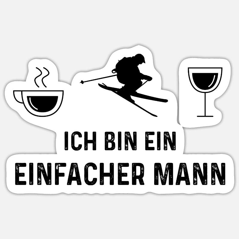 Ich bin ein Einfacher Mann - (2) Sticker Größe S (10 x 10 cm)