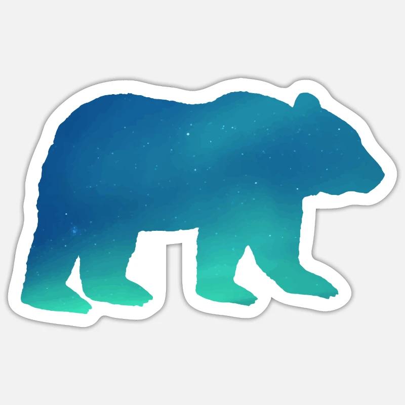 Bear Silhouette - Sticker size S (10 x 10 cm) - white matte