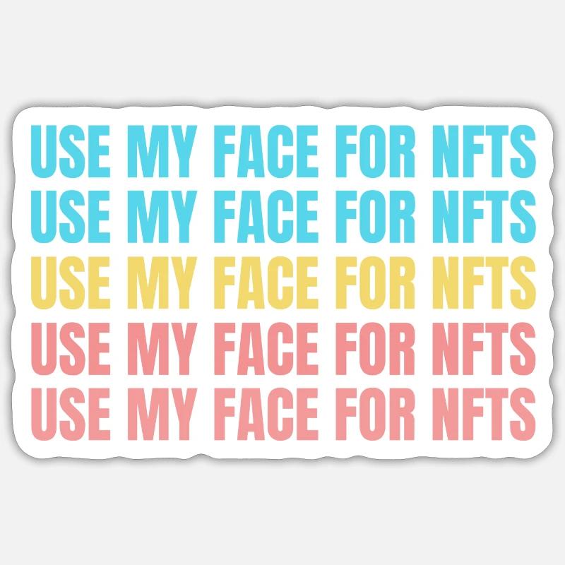 Utiliser mon visage pour les NFT Sticker taille S (10 x 10 cm)