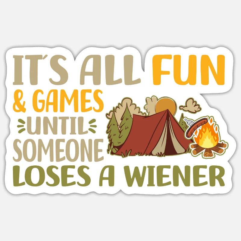 Camping - Sticker Größe S (10 x 10 cm) - Mattweiß