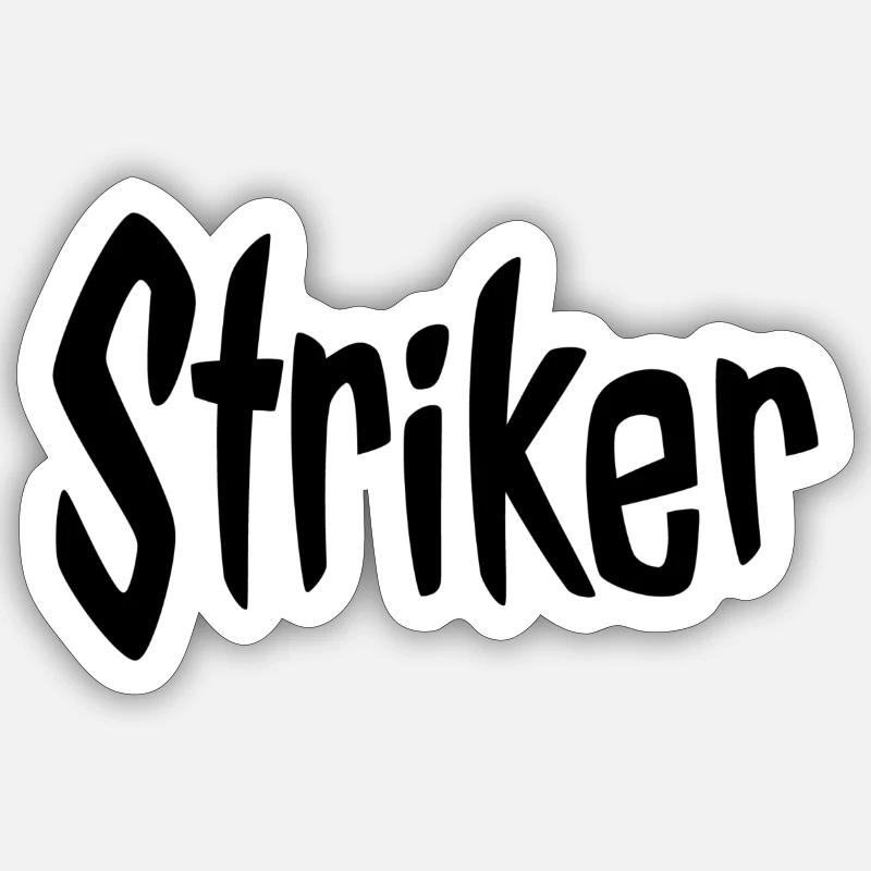 Striker - Sticker size S (10 x 10 cm) - white matte
