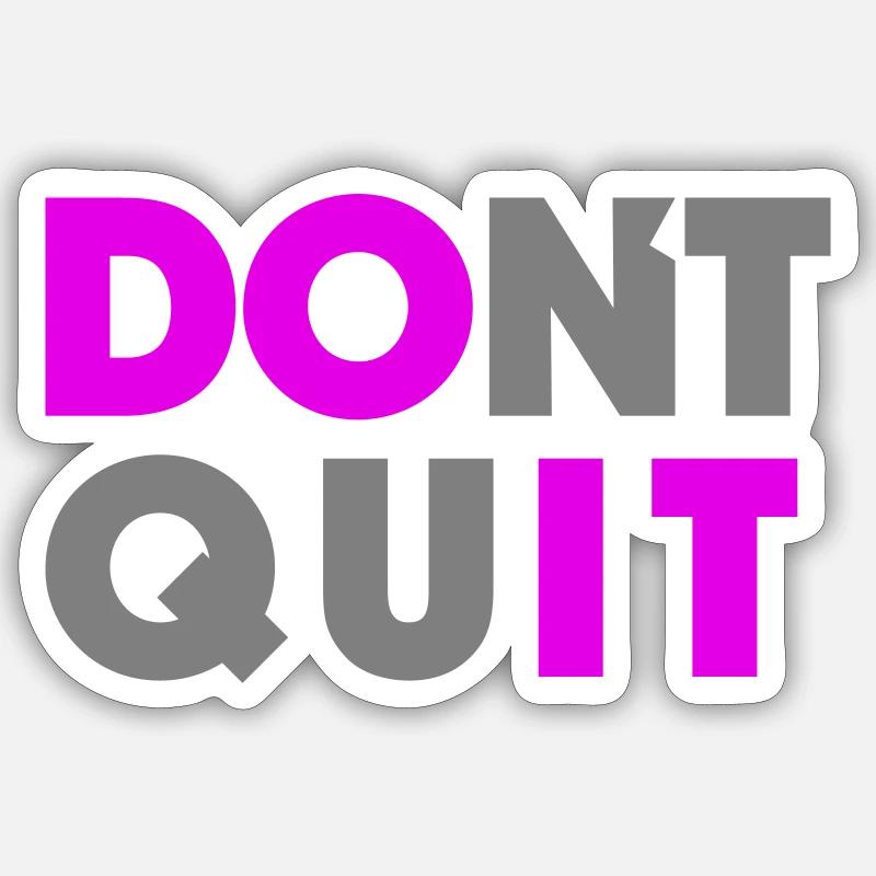 Faites-le Ne quittez pas - Sticker taille S (10 x 10 cm) - blanc mat