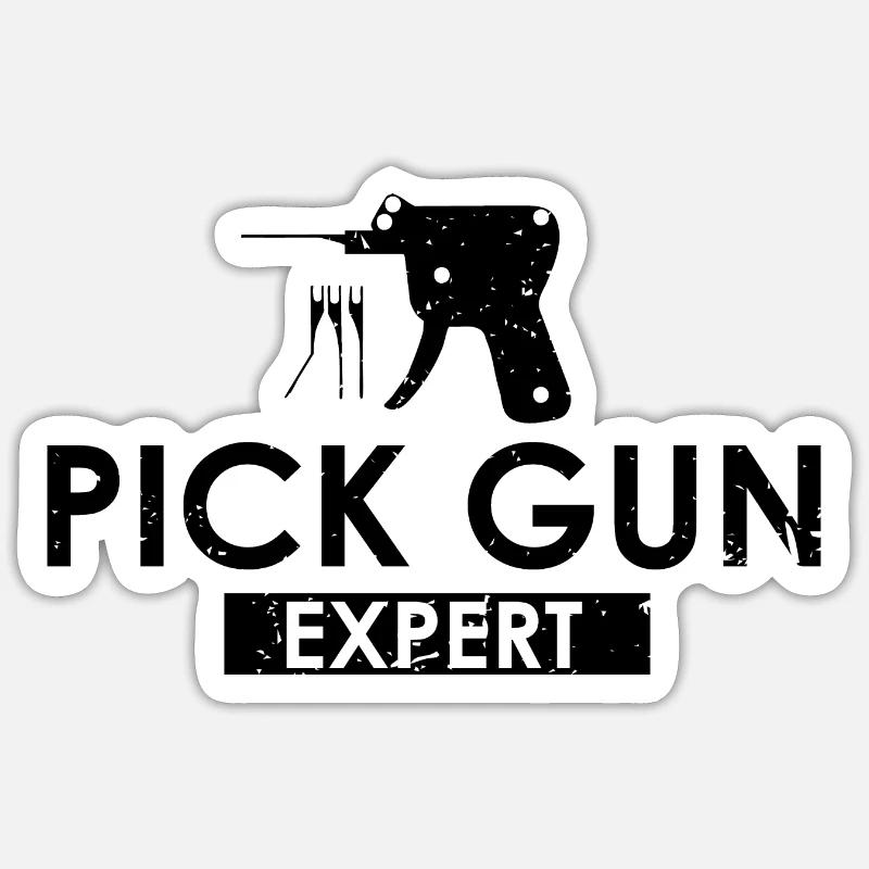 Conception de serrure de service de déverrouillage expert en serrure - Sticker taille S (10 x 10 cm) - blanc mat