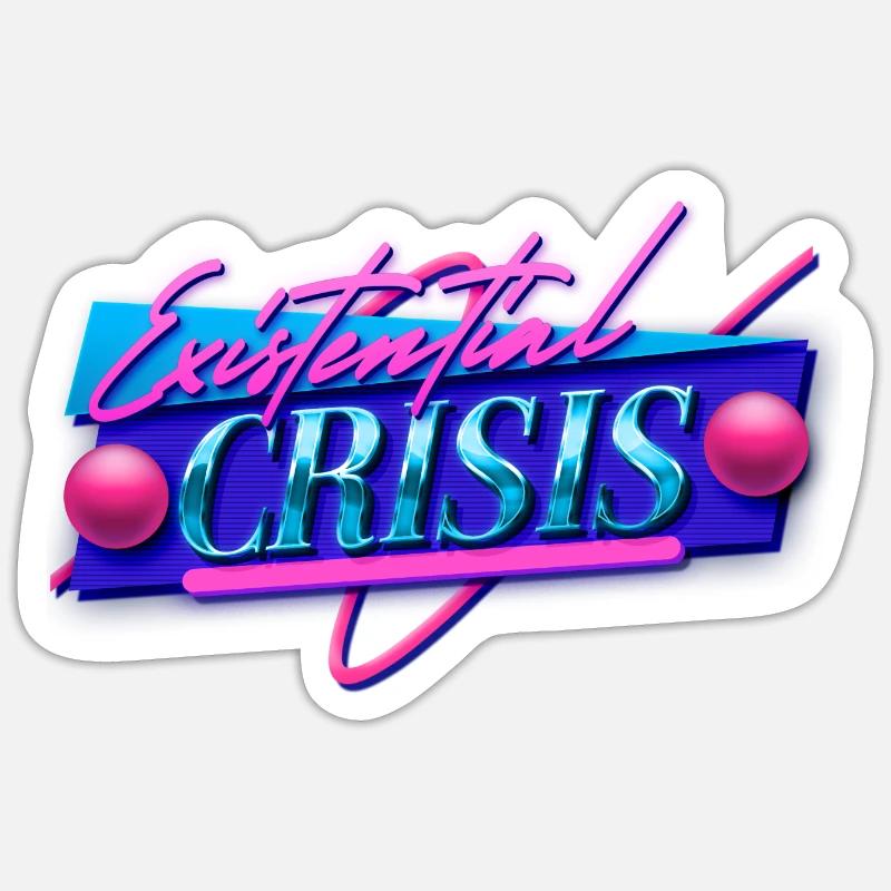 Existential Crisis - Sticker size S (10 x 10 cm) - white matte