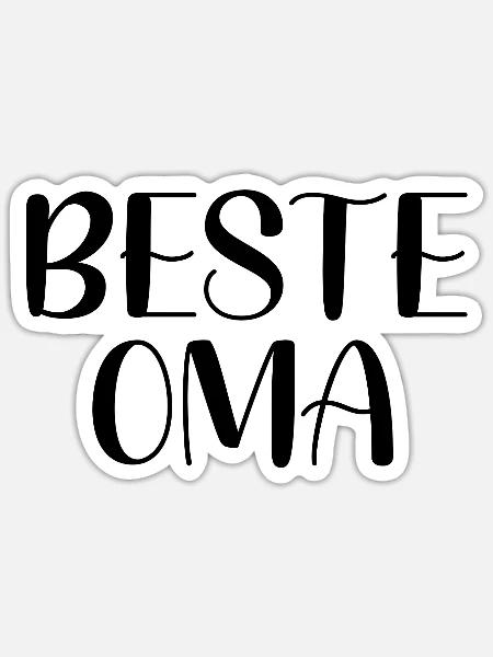 Beste Oma - Sticker Größe S (10 x 10 cm) - Mattweiß