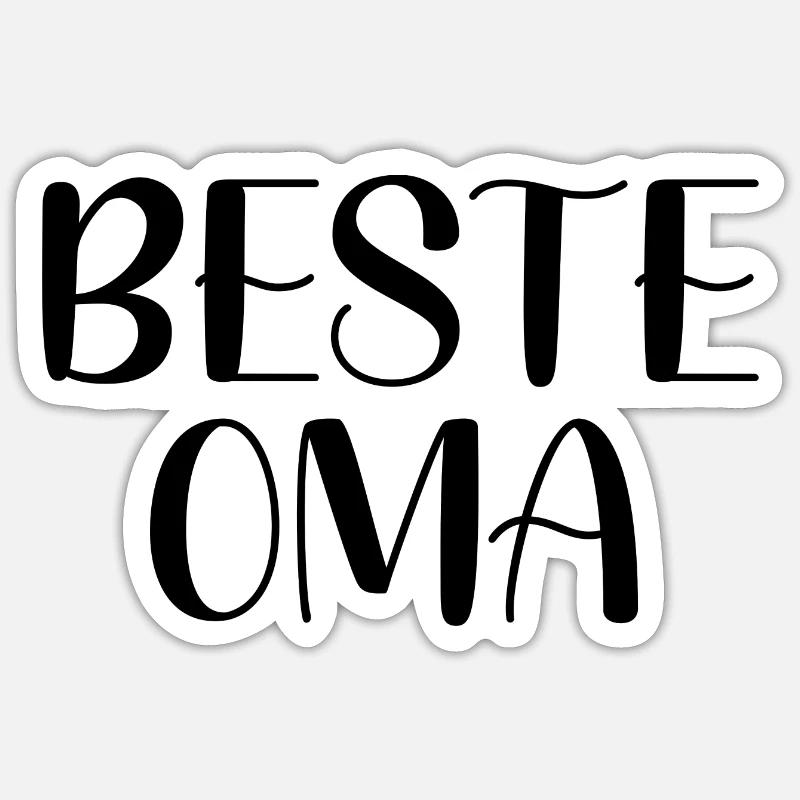 Beste Oma - Sticker Größe S (10 x 10 cm) - Mattweiß