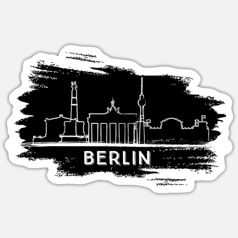 Berlin - Sticker Größe S (10 x 10 cm) - Mattweiß