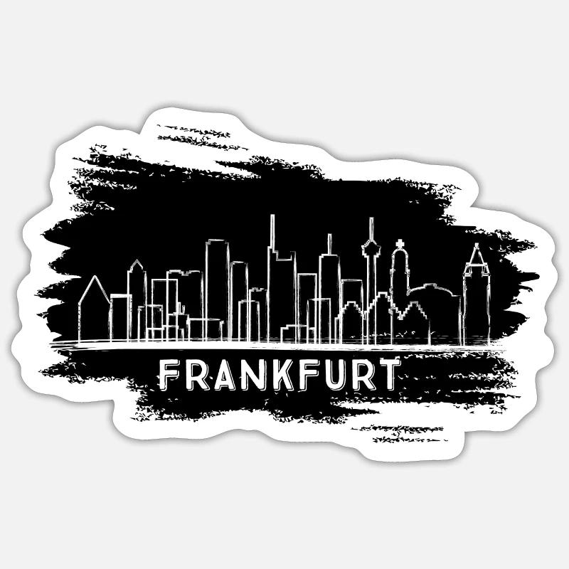 Francfort - Sticker taille S (10 x 10 cm) - blanc mat