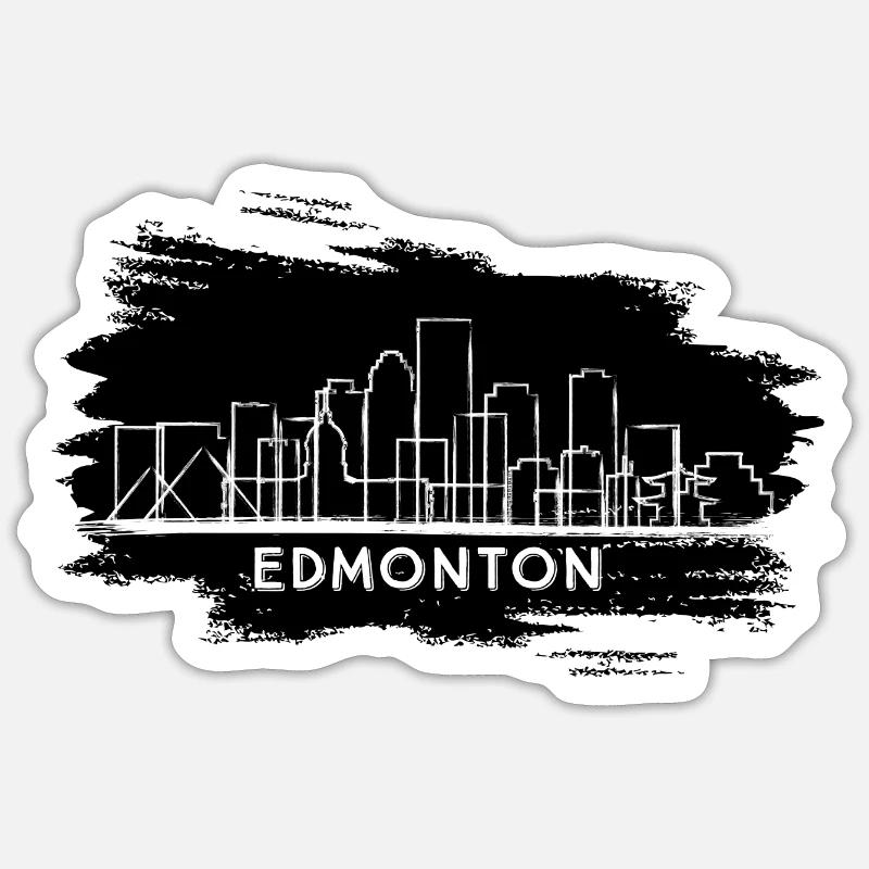 Edmonton - Sticker taille S (10 x 10 cm) - blanc mat