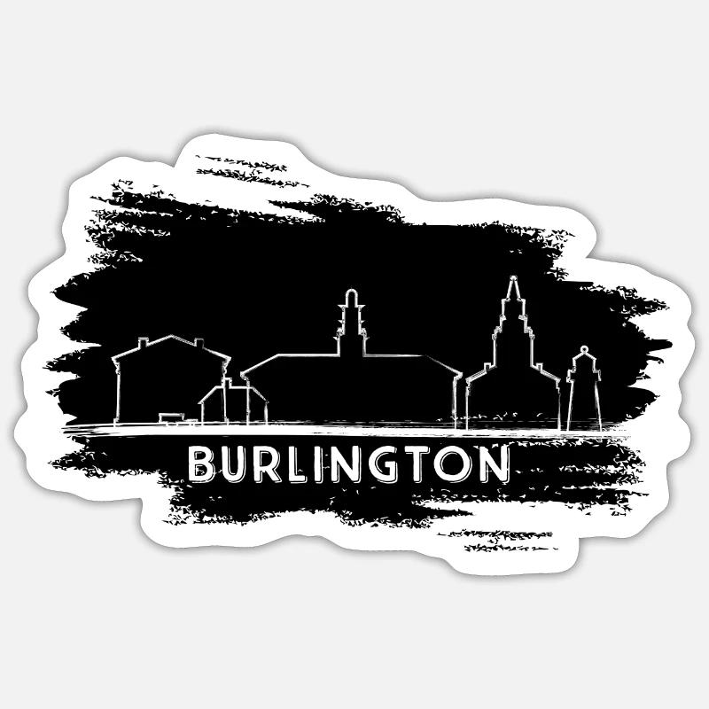 Burlington - Sticker Größe S (10 x 10 cm) - Mattweiß