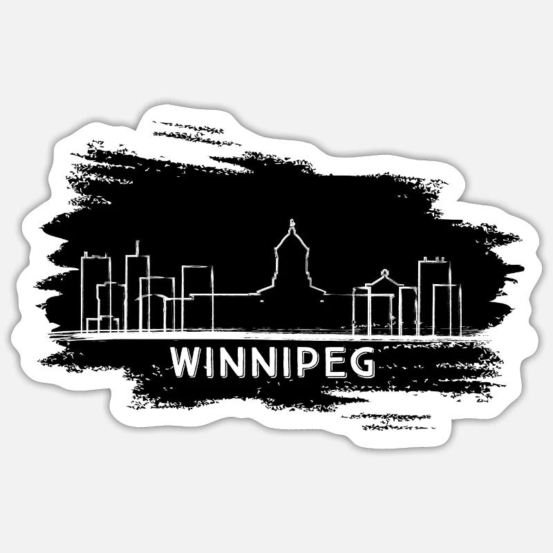 Winnipeg - Sticker size S (10 x 10 cm) - white matte