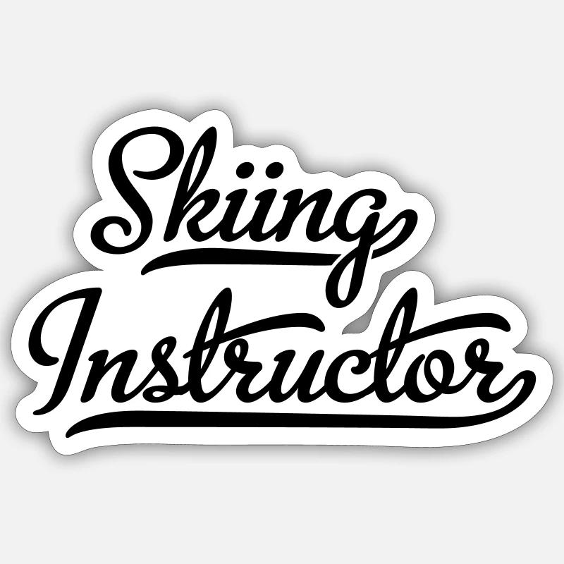 Ski instructor Sticker size S (10 x 10 cm)
