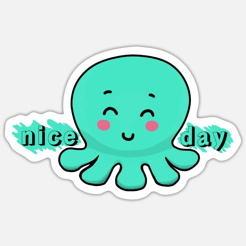 Octopus 🐙 - Sticker size S (10 x 10 cm) - white matte