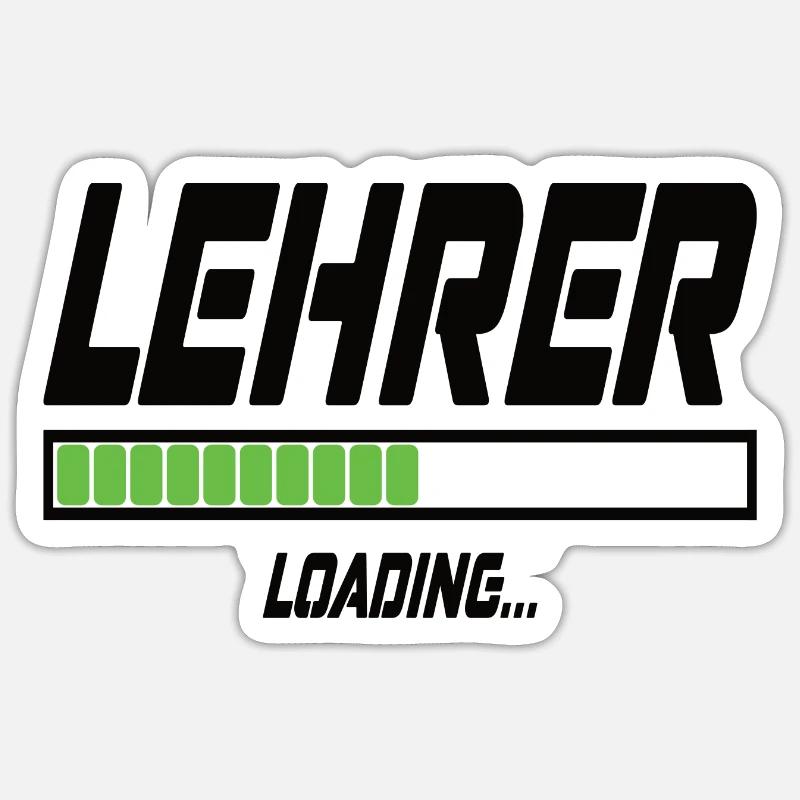 Lehrer Loading... - Sticker Größe S (10 x 10 cm) - Mattweiß