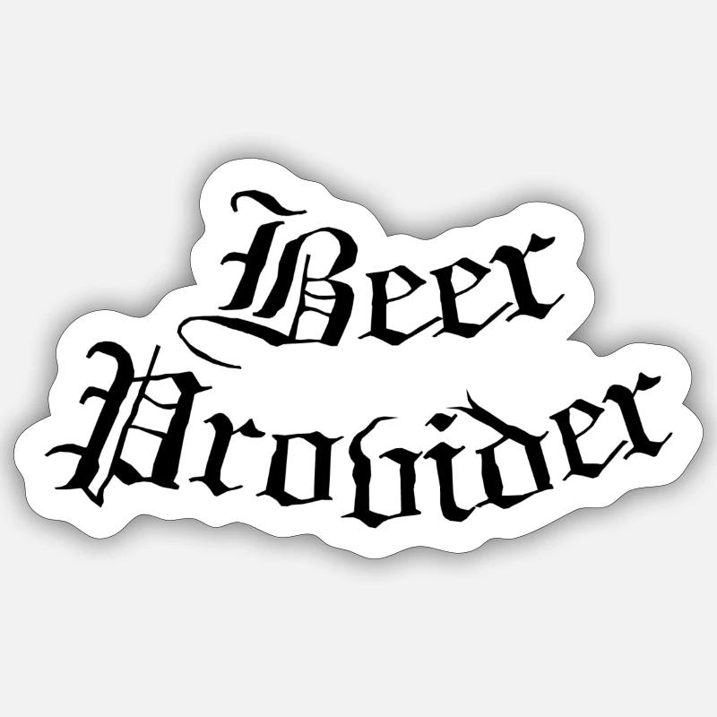 Beer provider - Sticker size S (10 x 10 cm) - white matte