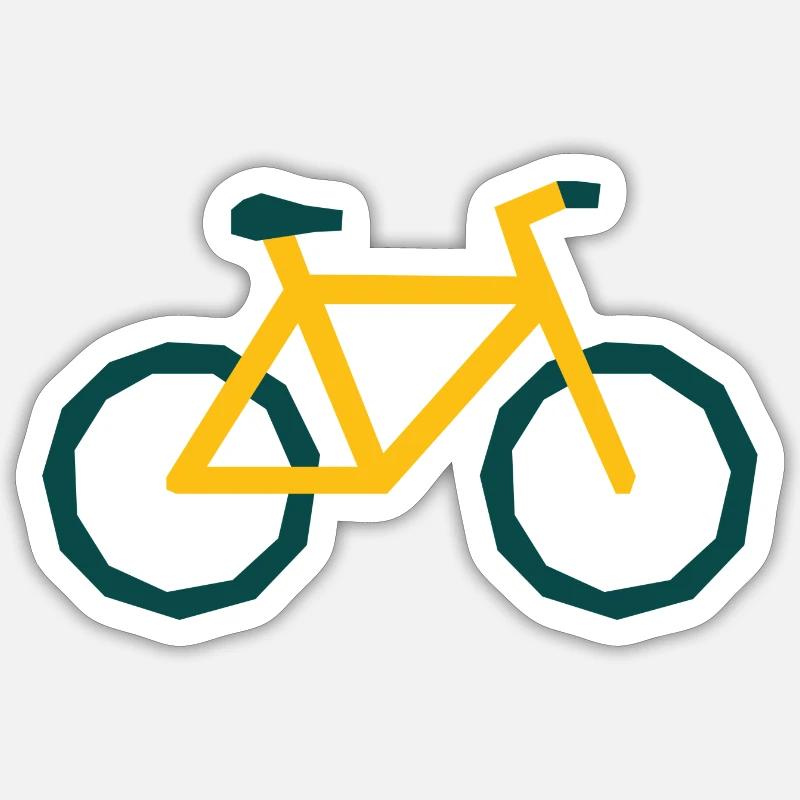 VTT Vélo Graphique / Illustration - Sticker taille S (10 x 10 cm) - blanc mat