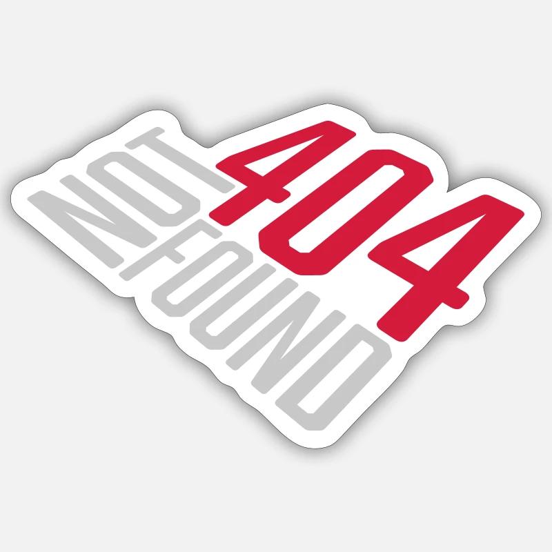 404 not found Error - Sticker Größe S (10 x 10 cm) - Mattweiß