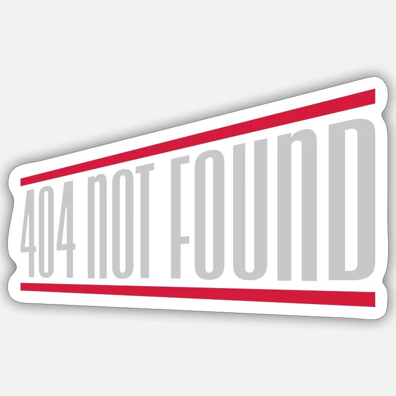 Ordinateur 404 introuvable Sticker taille S (10 x 10 cm)