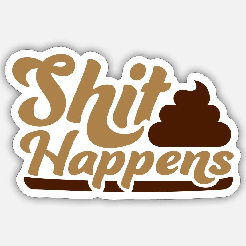 La merde de pile de caca arrive Sticker taille S (10 x 10 cm)