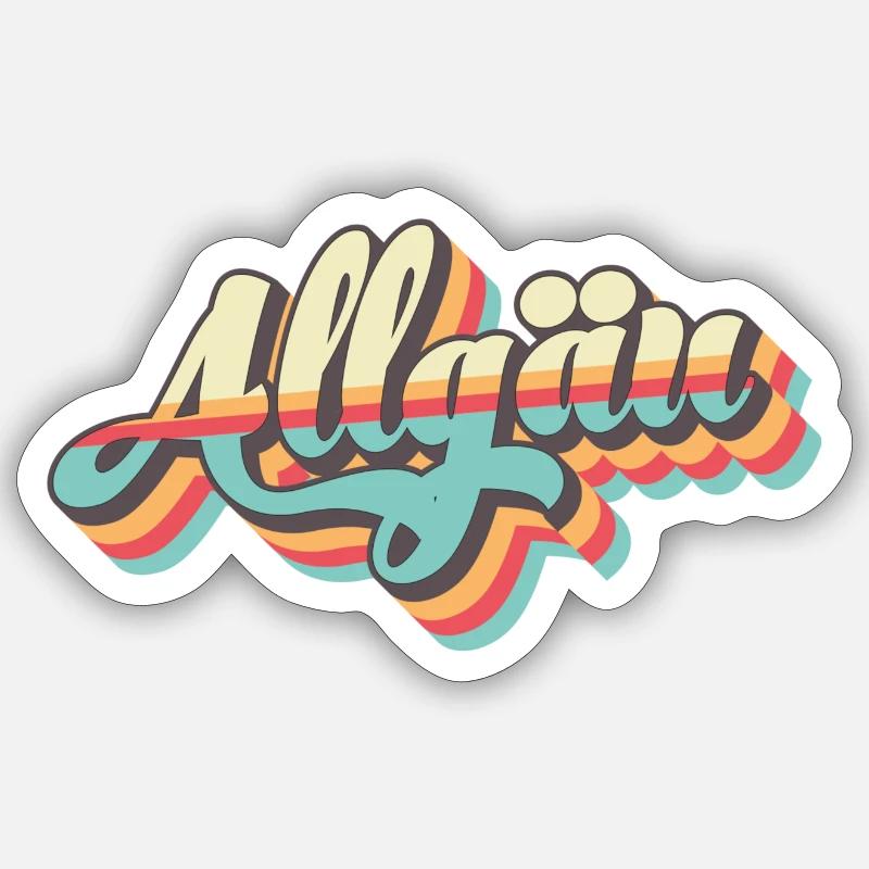 Allgäu - Sticker size S (10 x 10 cm) - white matte