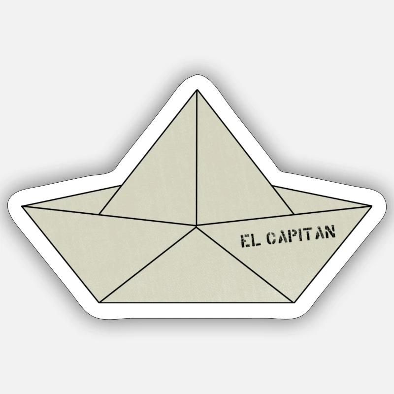 El Capitan - Sticker taille S (10 x 10 cm) - blanc mat