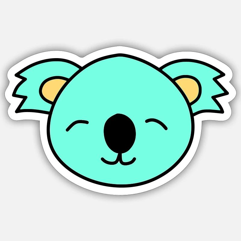 Mignon ours Koala Sticker taille S (10 x 10 cm)
