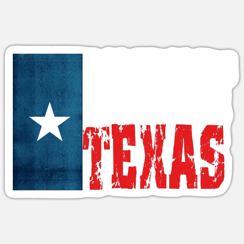 Respectez le Texas - Sticker taille S (10 x 10 cm) - blanc mat